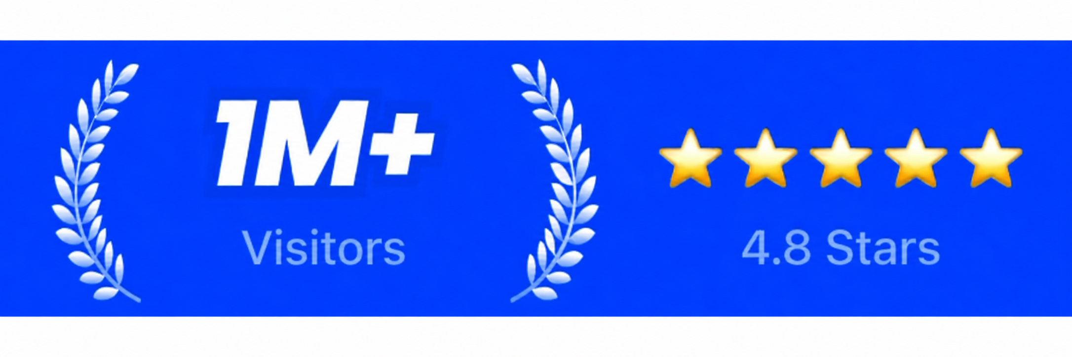 1M+ visitors, 4.8 stars